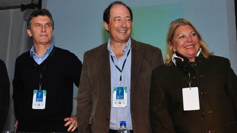 Macri, Sanz y Carrió, los referentes de Cambiemos.