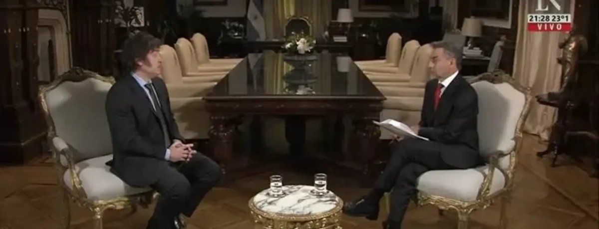 Javier Milei y Luis Majul Javier Milei y Luis Majul