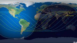 La predicción actualizada por la empresa hoy viernes (29 de julio) es que el cohete reingresará mañana 30 de julio a las 18:26 UTC (15:26 en Argentina).