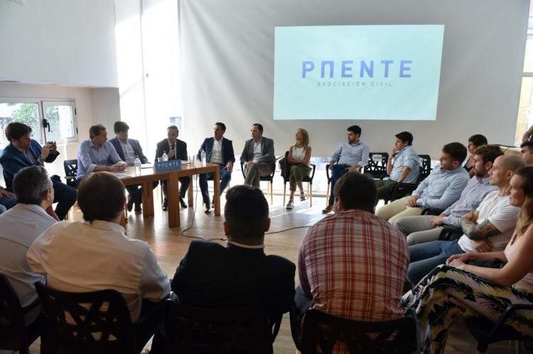 Pichetto hablando en el lanzamiento del espacio, el 20 de noviembre de 2019