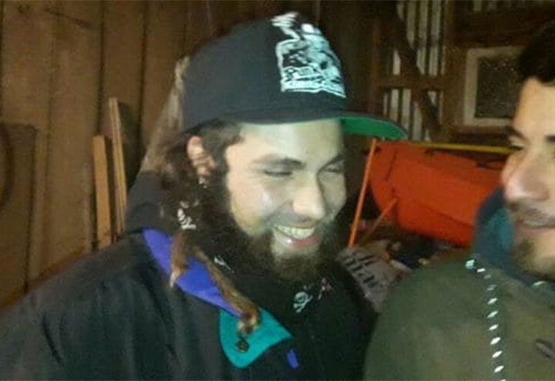 Una de las imágenes de Maldonado en su paso a Chile previo a su desaparición. Fueron difundidas en Facebook por uno de sus amigos.