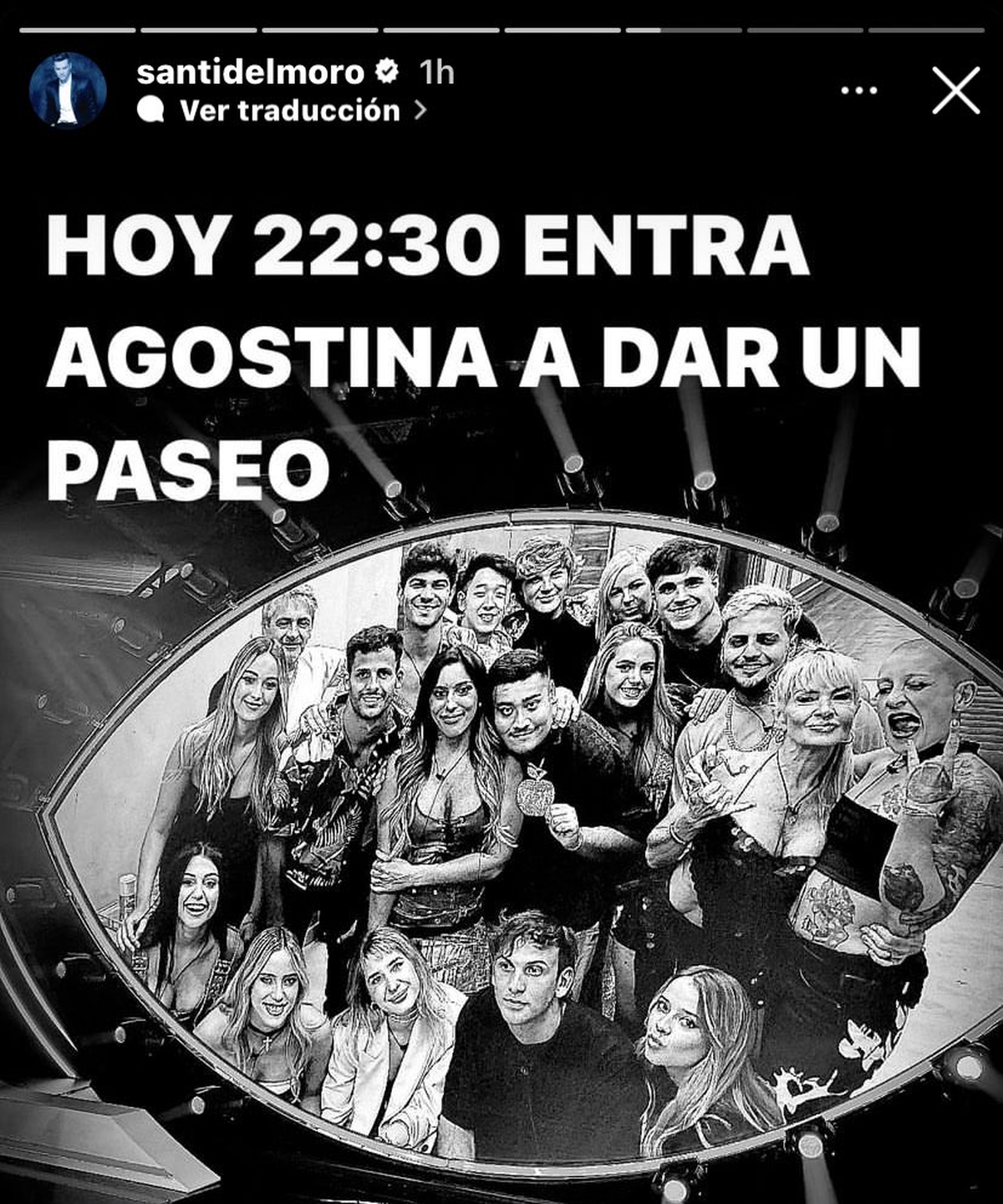 Del Moro realizó el anuncio en su cuenta de Instagram. Del Moro realizó el anuncio en su cuenta de Instagram. 