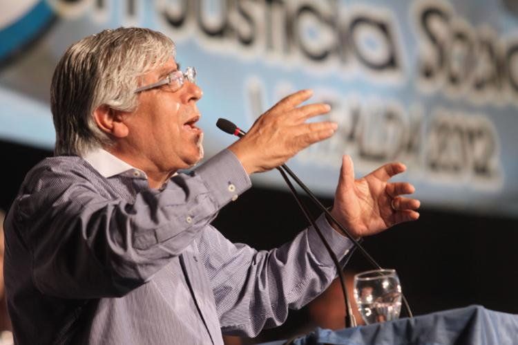 Hugo Moyano durante un acto en Córdoba. Foto: NA.