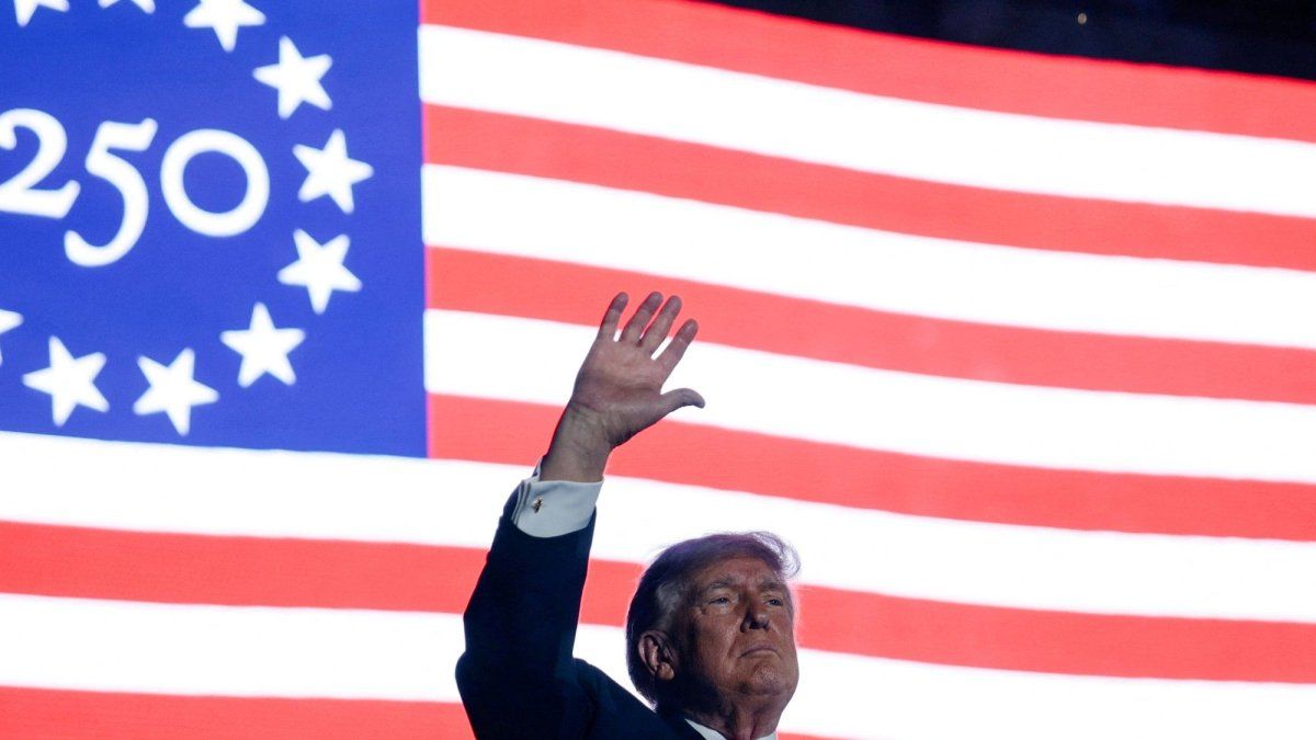 Donald Trump en vísperas del 250 aniversario de la Independencia de Estados Unidos, este sábado.