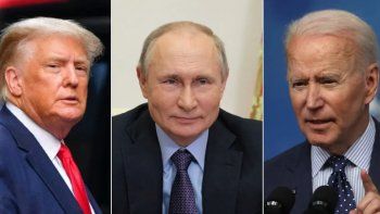 Donald Trump, Vladimir Putin y Joe Biden Donald Trump, Vladimir Putin y Joe Biden