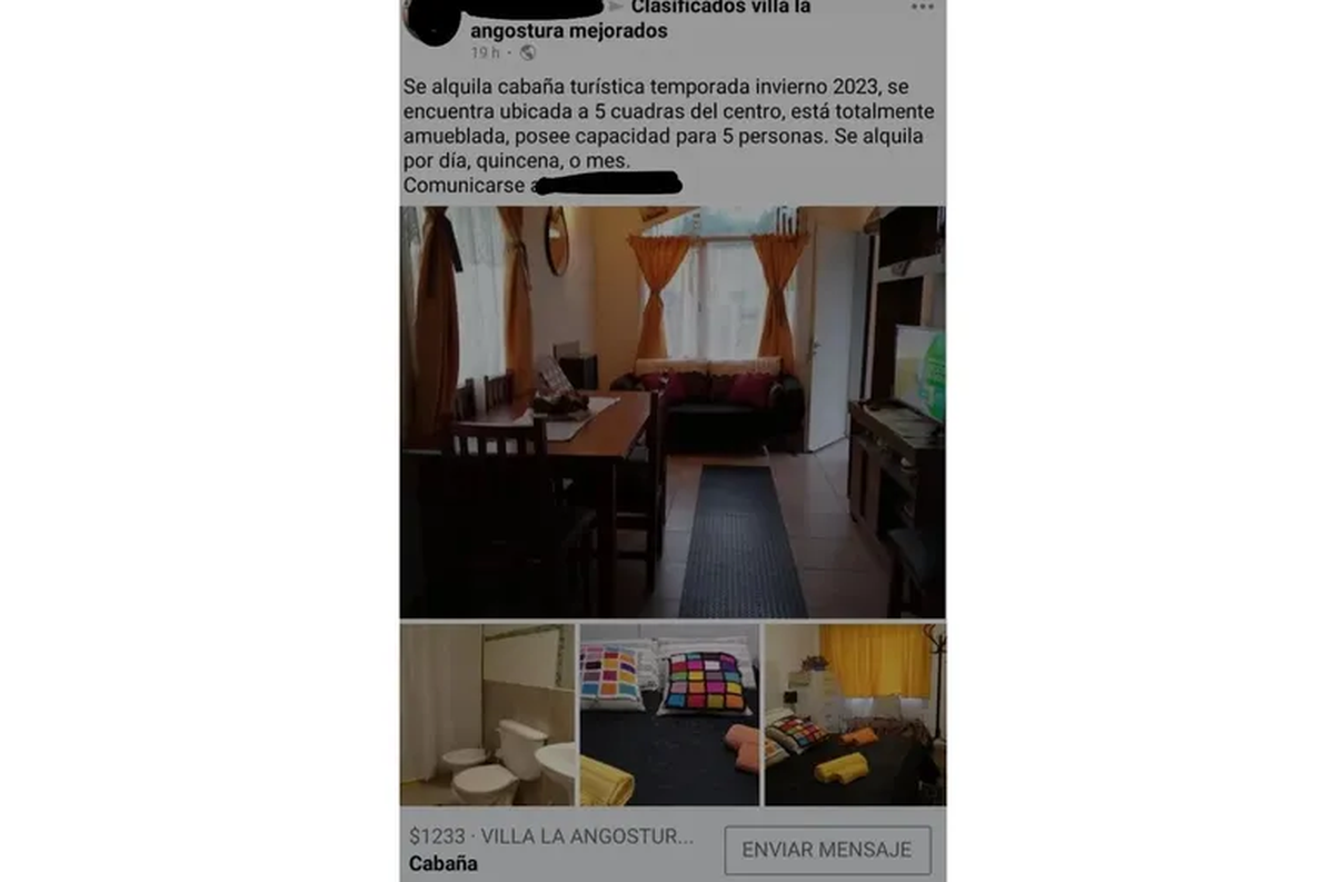 En Villa La Angustura, una persona recibió una vivienda social y la puso en alquiler turístico.