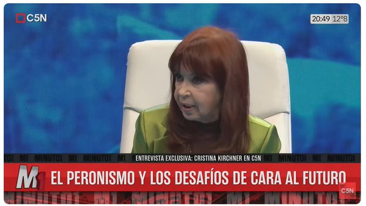 Cristina Kirchner y Gustavo Sylvestre en C5N