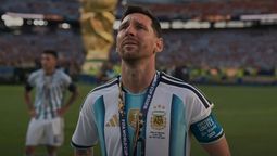 Lionel Messi le dijo adiós a la Selección Argentina este 06/10, pero Telefe le tenía preparado un último regalo. Uno que hizo llorar a todos los argentinos. Foto: Captura Telefe