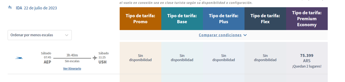 Atentos por diferencia de precios en los pasajes de Aerolíneas Argentinas. Atentos por diferencia de precios en los pasajes de Aerolíneas Argentinas.