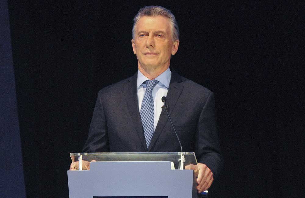 Macri en el debate presidencial que se realizó en la Universidad Nacional del Litoral (Foto NA).
