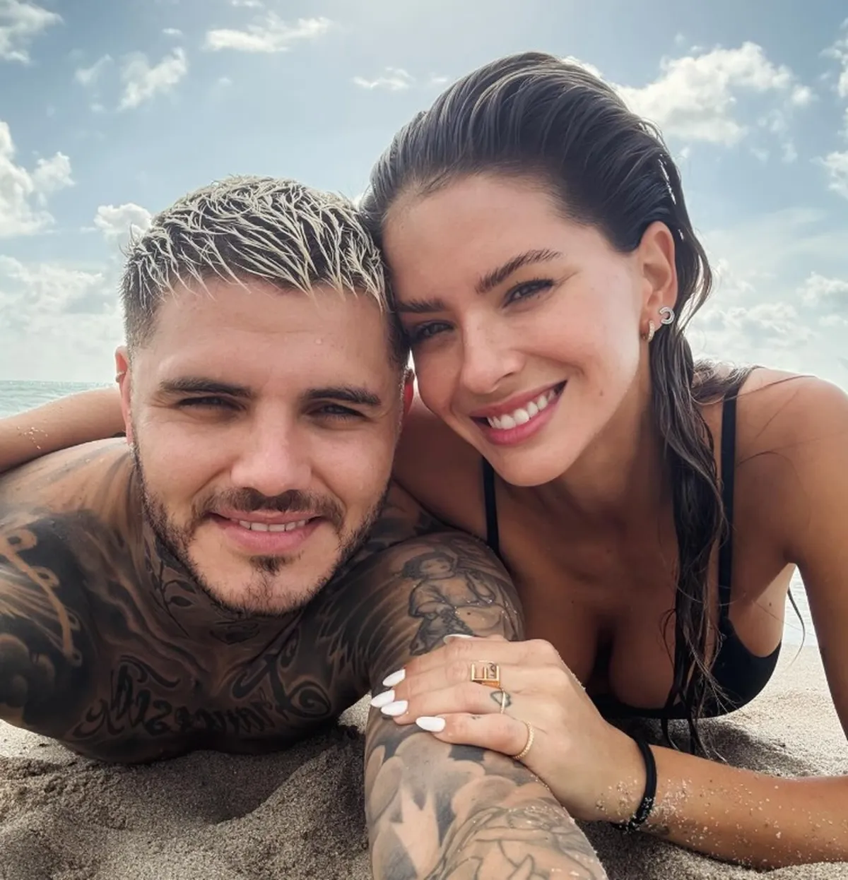La China Suárez y Mauro Icardi. La China Suárez y Mauro Icardi.