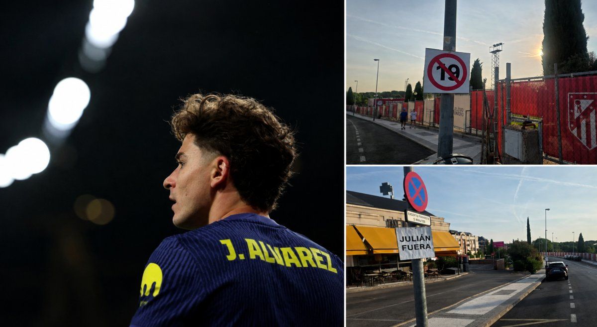 Julián Álvarez queda bajo una presión cada vez mayor: tras los cánticos, aparecieron mensajes en Majadahonda que reclaman directamente su salida del Atlético.
