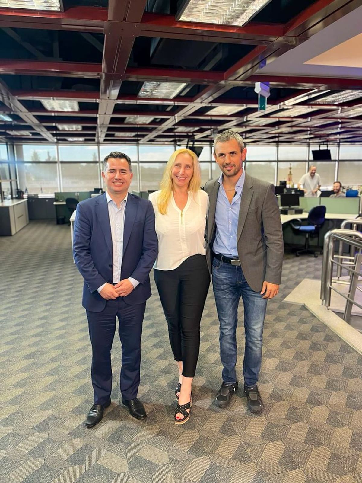 Gabriel Bornoroni, Karina Milei y Mart&iacute;n Menem.&nbsp;