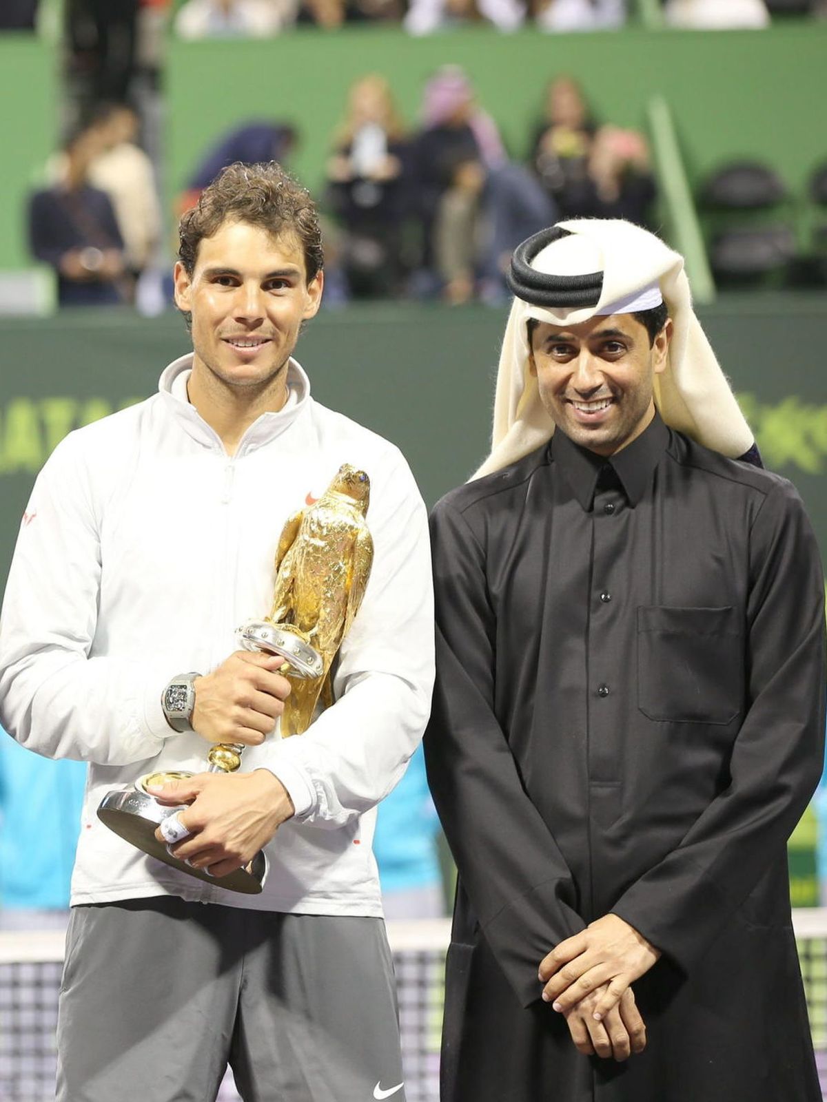 Nasser Al-Khelaïfi y Rafael Nadal.