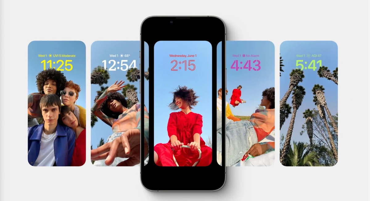 Los distintos estilos de pantalla presentados por Apple en su nuevo IOS 16.