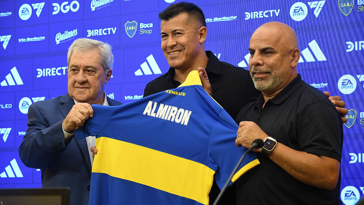 Jorge Almirón fuepresentado oficialmente como nuevo DT de Boca, agradeció a Juan Román Riquelmepor su llevada al club ¿va por la salvación?. (Foto: Télam)