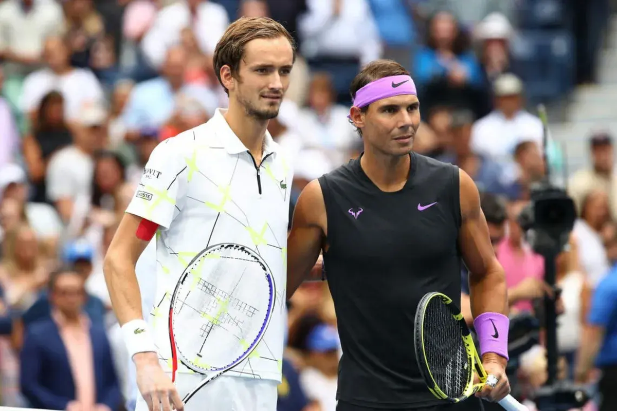 Rafael Nadal y Daniil Medvedev.