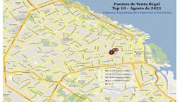 Amentaron los manteros en la Ciudad de Buenos Aires y lapiratería, pero todavía no alcanza los niveles de prepandemia.