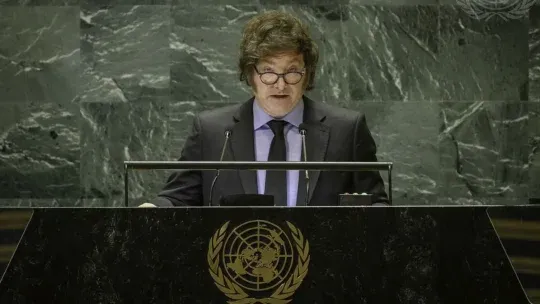 Javier Milei ante la ONU.