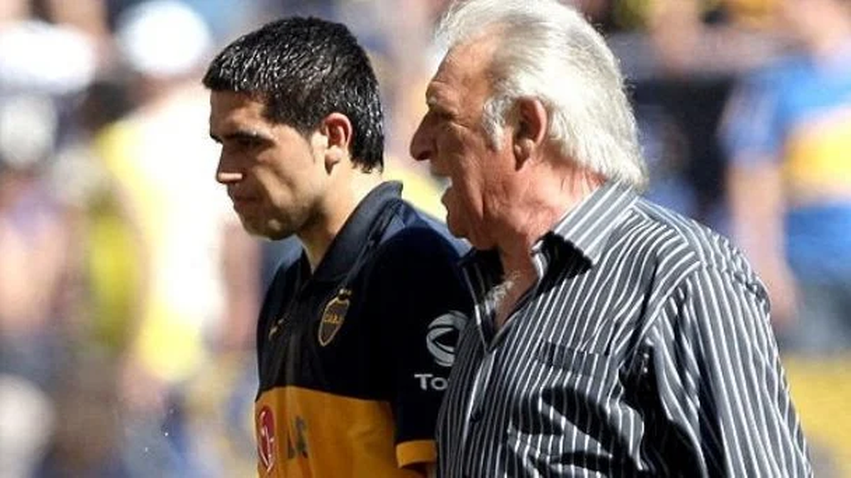 Juan Román Riquelme y Alfio Basile.