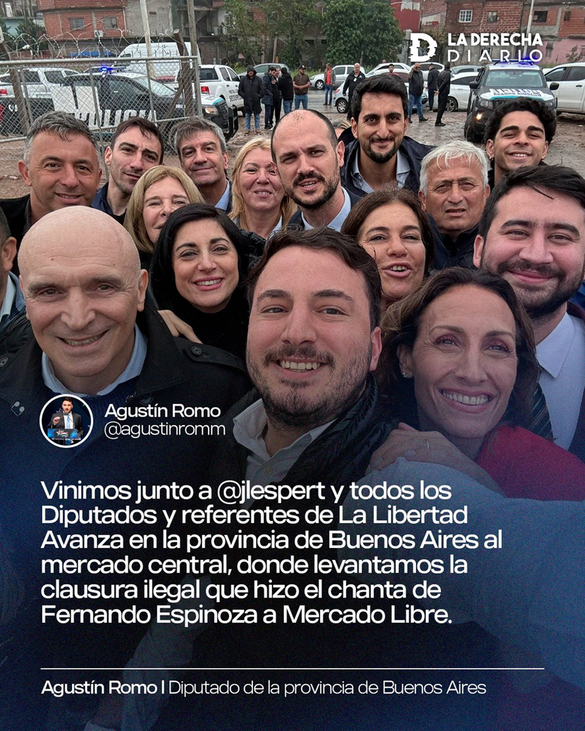 Festejos de libertarios tras romper una faja y cadenas en Mercado Central Festejos de libertarios tras romper una faja y cadenas en Mercado Central