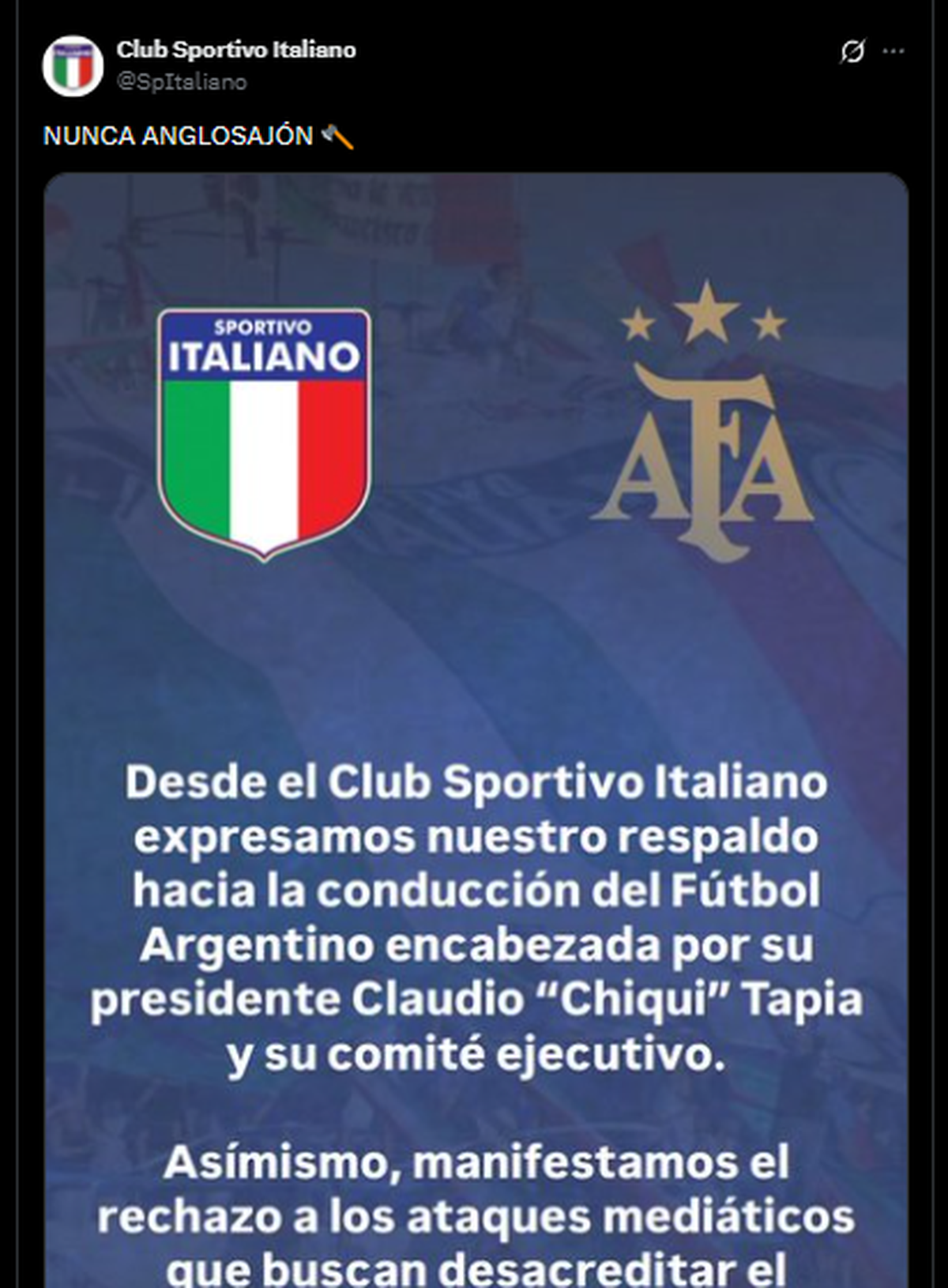 Sportivo Barracas, vía X Sportivo Barracas, vía X