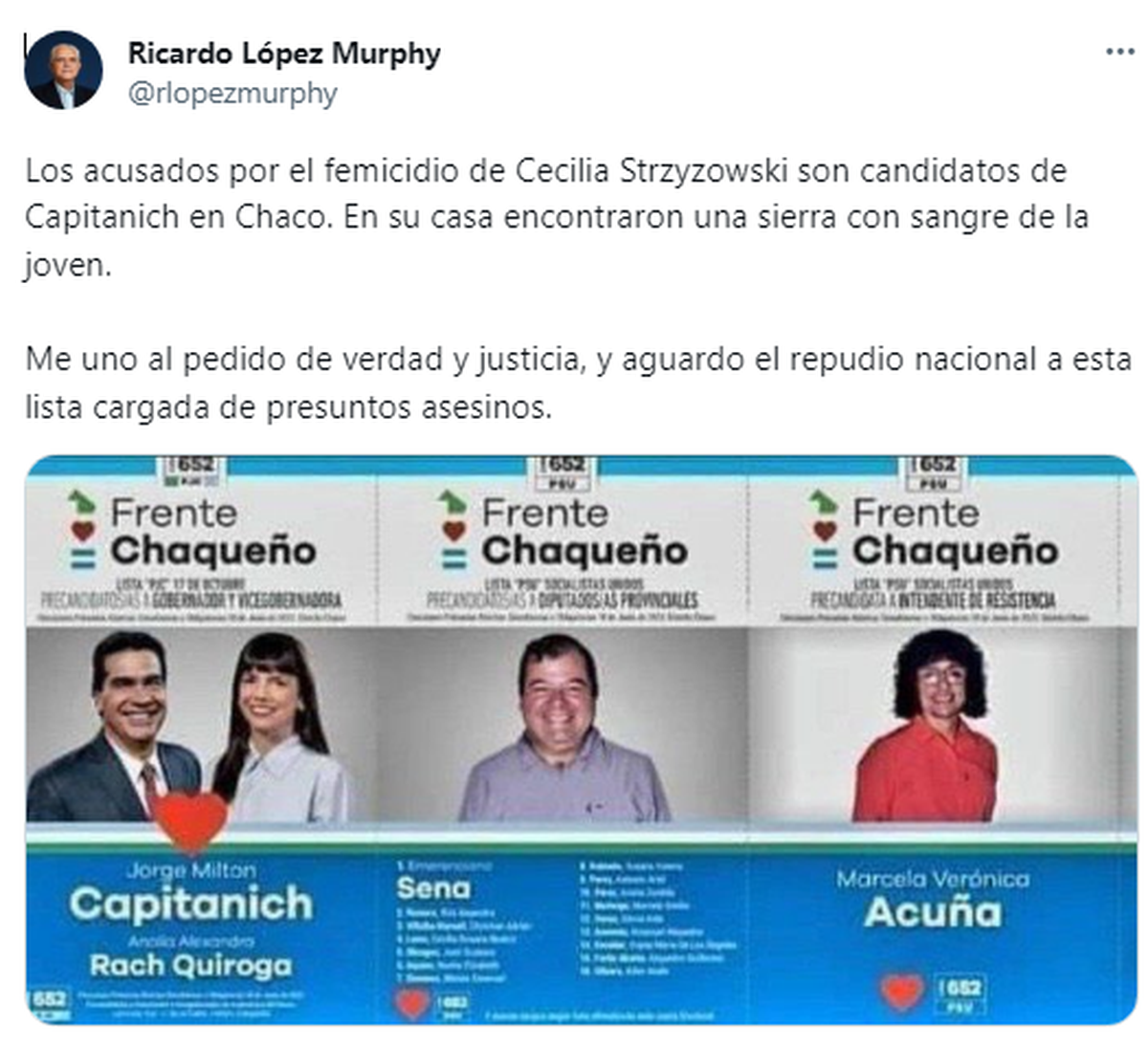 Si bien no apuntó contra el ministerio ni contra la ministra, López Murphy sí lo hizo contra la feminista Marcela Acuña. Si bien no apuntó contra el ministerio ni contra la ministra, López Murphy sí lo hizo contra la feminista Marcela Acuña.