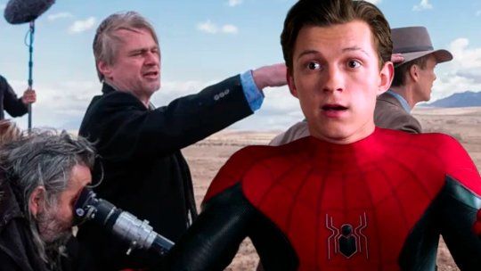 Tom Holland y Christopher Nolan juntos.