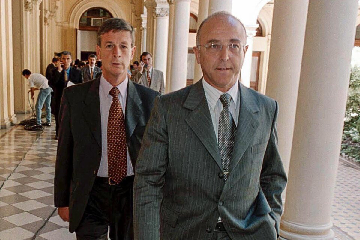 Rubén Santos y Enrique Mathov en Casa Rosada durante el gobierno de De la Rúa. Rubén Santos y Enrique Mathov en Casa Rosada durante el gobierno de De la Rúa.
