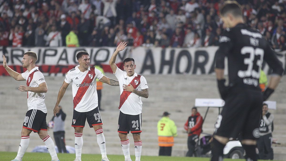 River y San Lorenzo calientan la punta de la Liga Profesional tras ganarles a Independiente y a Platense mientras que Boca rescató un empate ante Central. (Foto: Noticias Argentinas)