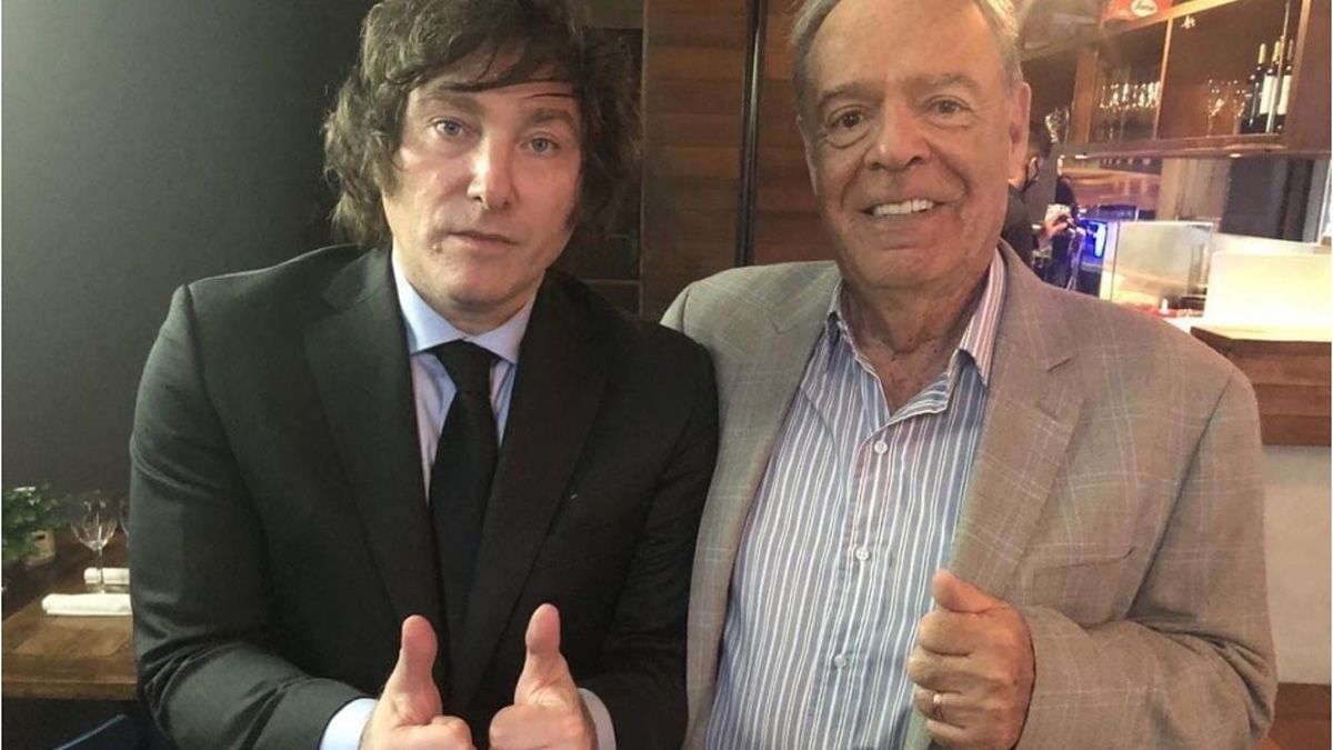 Javier Milei con Roque Fernández. Javier Milei con Roque Fernández.
