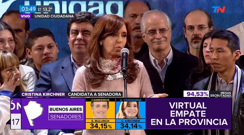 Cristina, festejando que ganó (¿?)