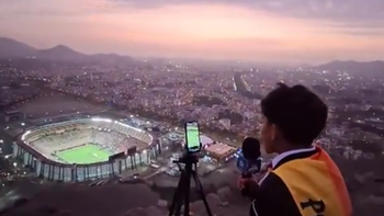 Pol Deportes relató desde un cerro la final de la Copa Libertadores entre Flamengo y Palmeiras Pol Deportes relató desde un cerro la final de la Copa Libertadores entre Flamengo y Palmeiras