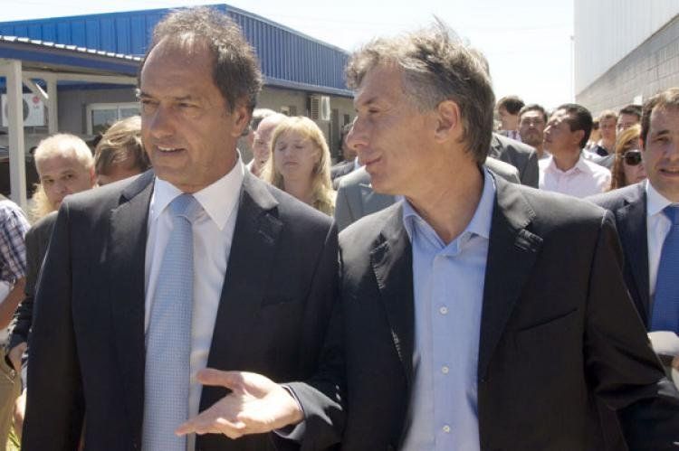 Scioli y Macri, otra vez juntos (Foto: NA)