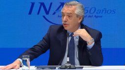 Alberto Fernández en el Congreso Nacional del Agua.