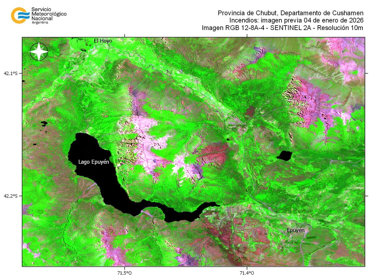 Imagen del antes en Cushamen. Imagen del antes en Cushamen.