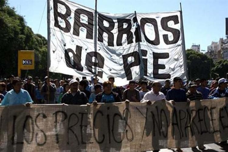 La agrupación Barrios de Pie, antes había protagonizado acampes frente al Ministerio de Desarrollo Social