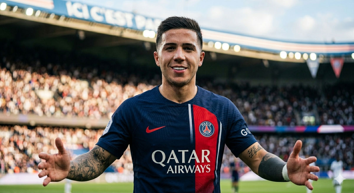 Enzo Fernández confirmó su decisión ante el llamado de PSG. FOTO: IMAGEN GENERADA CON GEMINI.
