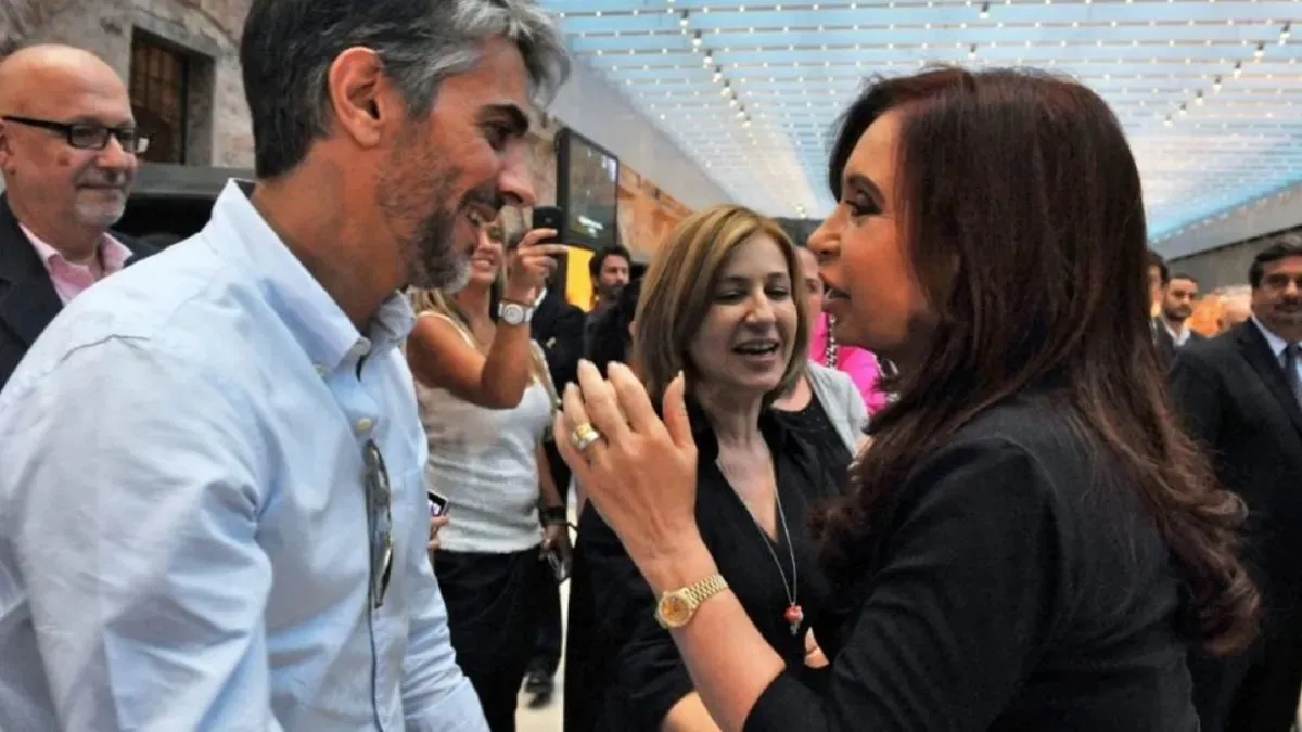 Pablo Echarri junto a Cristina Kirchner.