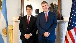 Nicolás Posse, con el subsecretario del Tesoro de los Estados Unidos
