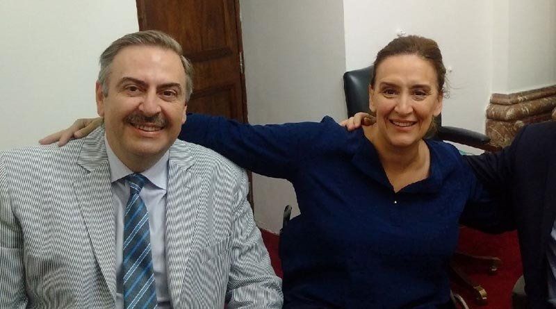 Michetti y el ex secretario parlamentario Helio Rebot