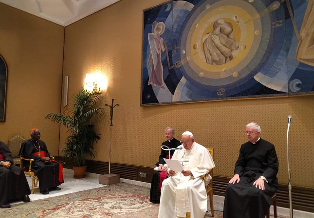 El papa Francisco, durante el seminario en el Vaticano “La crisis de deuda en el Sur Global” El papa Francisco, durante el seminario en el Vaticano “La crisis de deuda en el Sur Global”