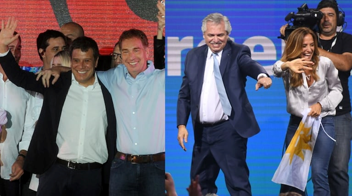 Facundo Manes, Diego Santilli, Alberto Fernández y Victoria Tolosa Paz Facundo Manes, Diego Santilli, Alberto Fernández y Victoria Tolosa Paz