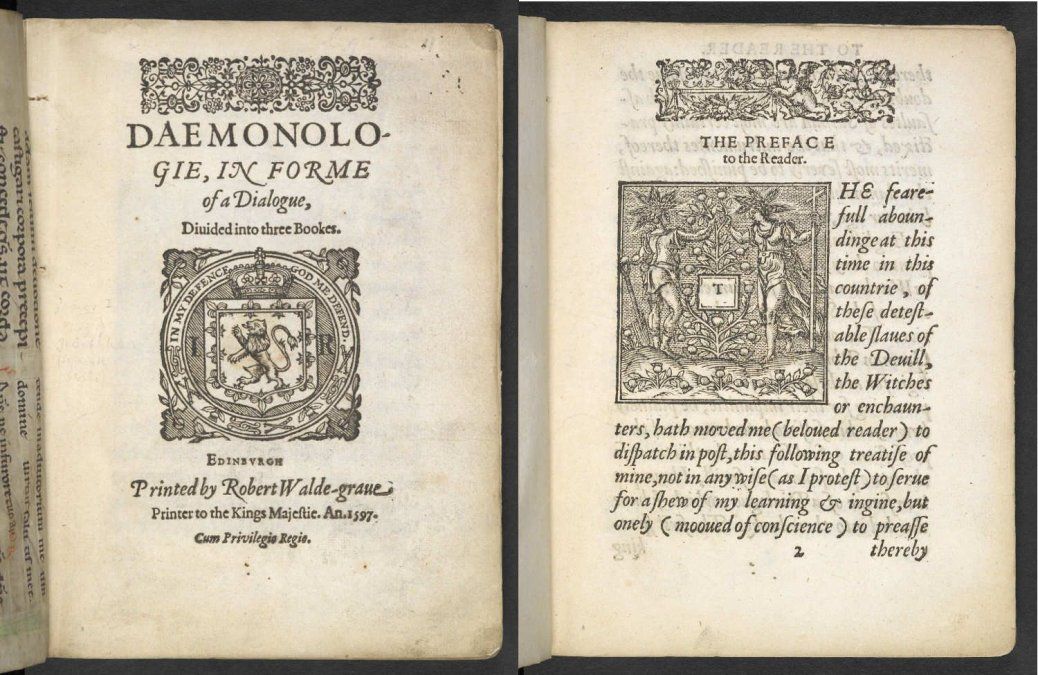 Diablos y brujas, según el rey Jacobo