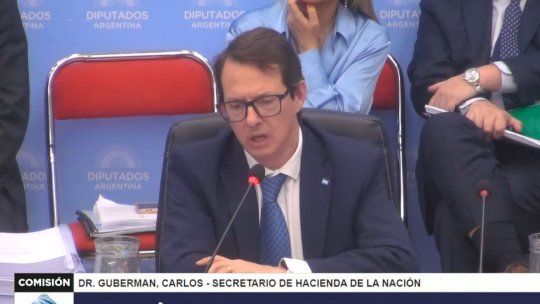 Carlos Guberman, secretario de Hacienda, en su presentación ante la Comisión de Presupuesto en Diputados. 