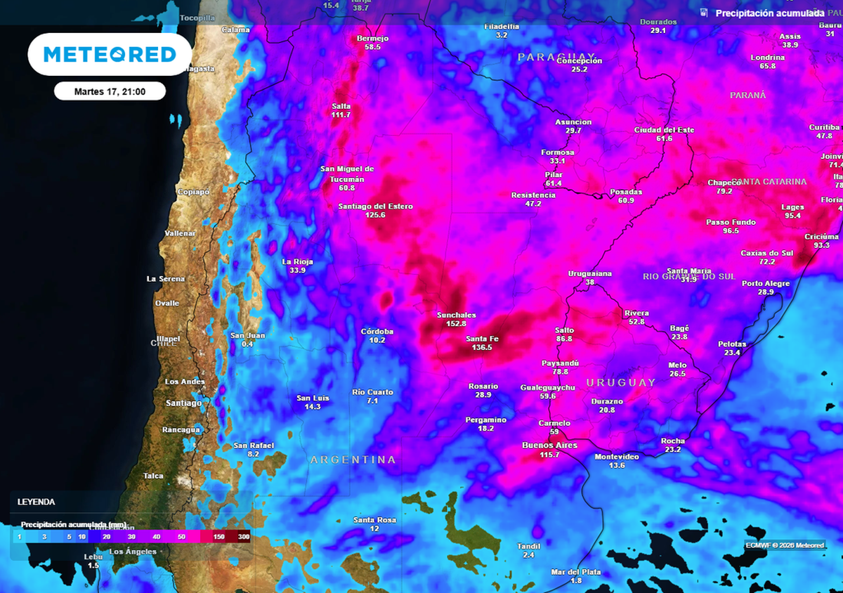 Tanto Meteored como el SMN vaticinan fuertes tormentas en el Norte de Argentina Tanto Meteored como el SMN vaticinan fuertes tormentas en el Norte de Argentina