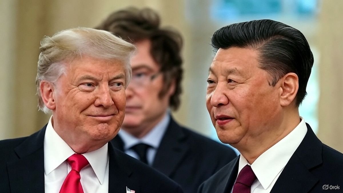 Donald Trump, Xi Jinping y Javier Milei según Grok.