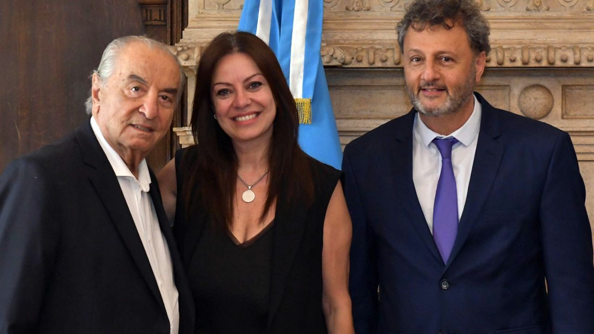 Armando Cavalieri, Sandra Pettovello y Omar Yasín Armando Cavalieri, Sandra Pettovello y Omar Yasín