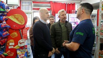 H.R. Larreta, R. Frigerio y atrás Fernán Quirós H.R. Larreta, R. Frigerio y atrás Fernán Quirós