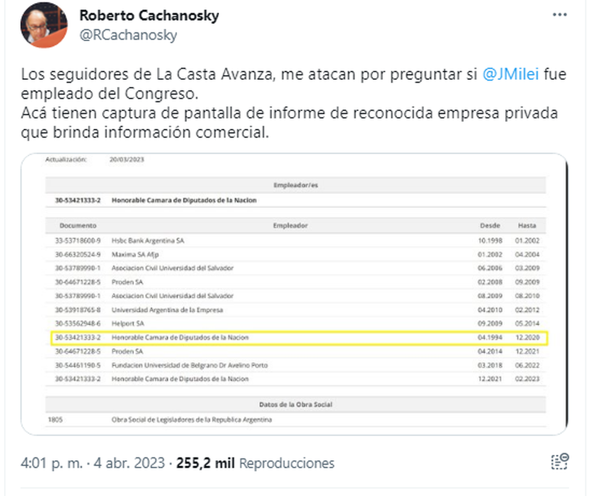 El tuit que desató el escándalo.